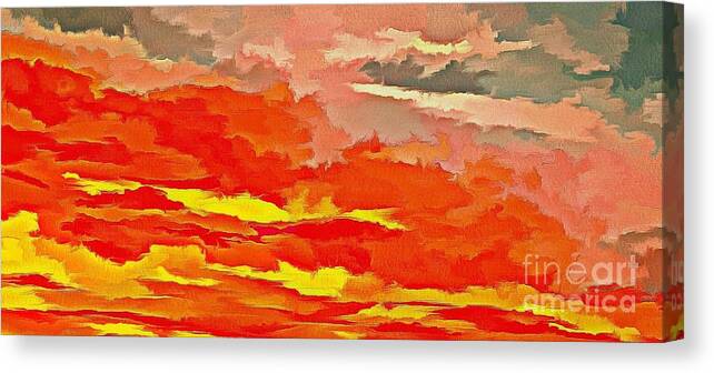 Sunset Canvas Print featuring the photograph Impassioned by Carlee Ojeda