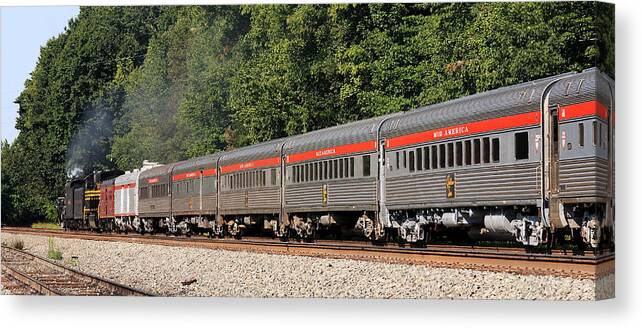 Steam Canvas Print featuring the photograph Old Train Going By by David Dufresne