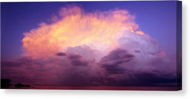 Storm Clouds Canvas Print featuring the photograph Storm Merge by Mike Hainstock
