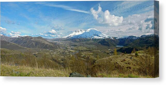 Photography Canvas Print featuring the photograph View Of Mount St. Helens With Dramatic by Panoramic Images