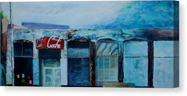 Atomic Canvas Print featuring the painting Atomic Cafe by Richard Willson
