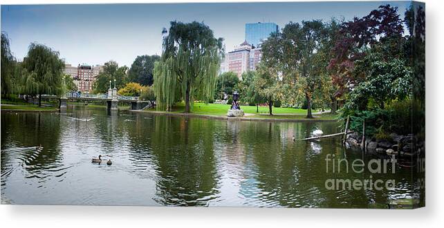 Americana Canvas Print featuring the photograph Boston Public Gardens by Thomas Marchessault