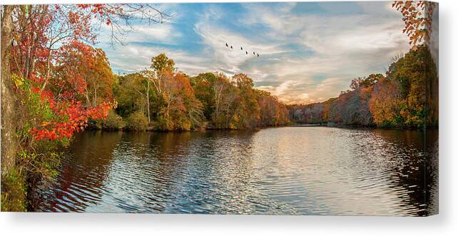 Park Canvas Print featuring the photograph Trout Pond by Cathy Kovarik