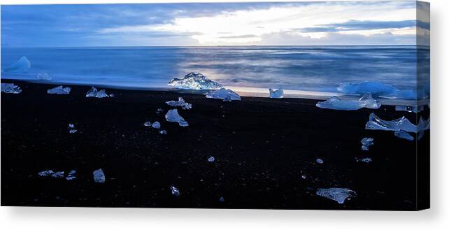 Ice Canvas Print featuring the photograph Crystal Beach Iceland by Brad Scott