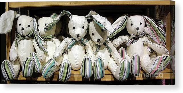 Rabbits Canvas Print featuring the photograph Easterganger by Ron Bissett