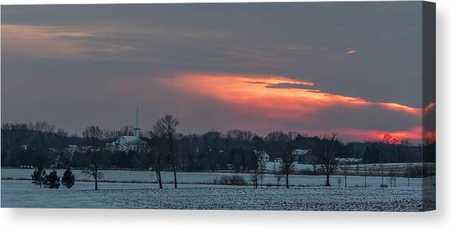Sunset Canvas Print featuring the photograph Wisconsin's Holy Land 2018 by Thomas Young