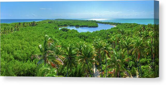 Caribbean Canvas Print featuring the photograph Contoy island by Sun Travels