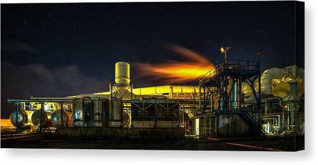 Panorama Canvas Print featuring the photograph Fire In The Sky by Riccardo Lucidi