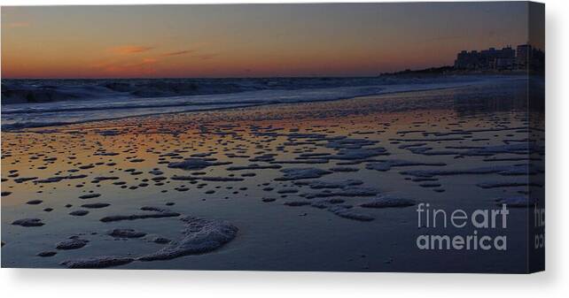 Beach Canvas Print featuring the photograph Dusk in Rota by fototaker Tony