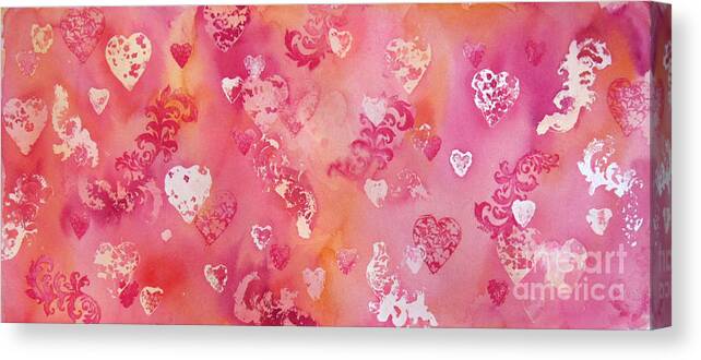 Love Canvas Print featuring the painting Love is in the Air by Liana Yarckin