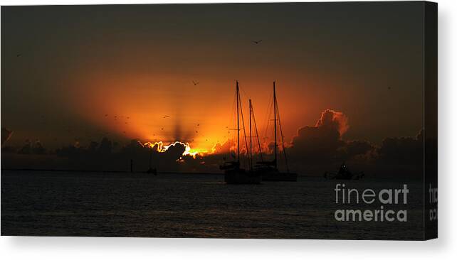 Sunset Canvas Print featuring the photograph   Marine Splendour - Sunset  by Geoff Childs