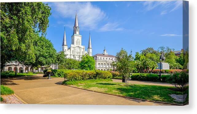 Architecture Canvas Print featuring the photograph Saint Louis Cathedral #1 by Raul Rodriguez