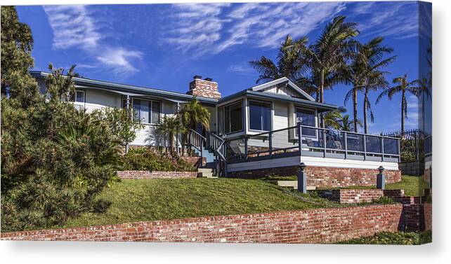 Luxury Home Canvas Print featuring the digital art 755 Sunset Cliffs Boulevard by Photographic Art by Russel Ray Photos