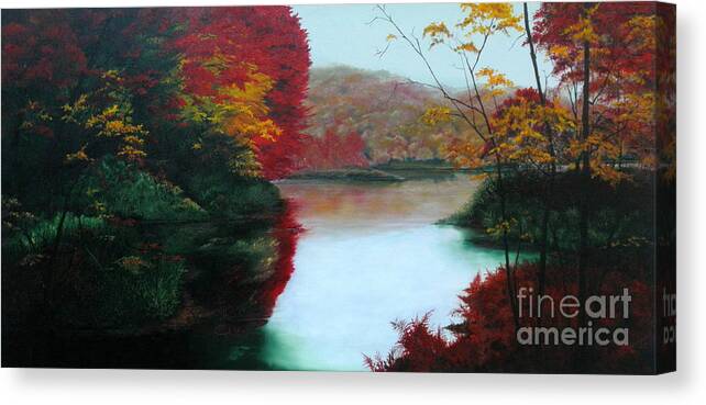 Dlgerring Canvas Print featuring the painting Adirondack Autumn by D L Gerring