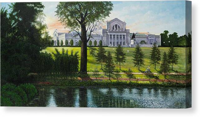 Art Hill Canvas Print featuring the painting Art Hill by Michael Frank