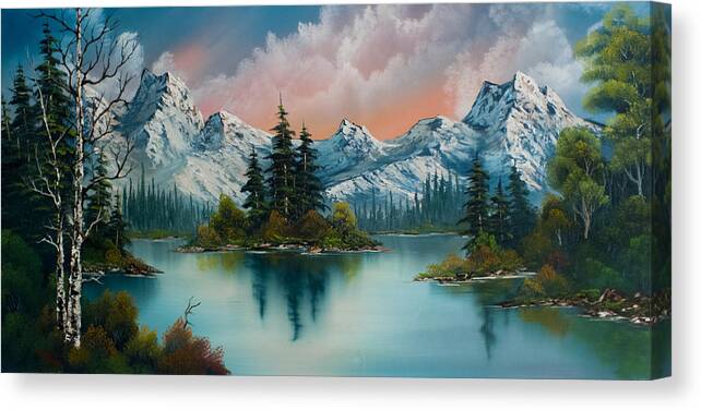 Landscape Canvas Print featuring the painting Autumn's Glow by Chris Steele