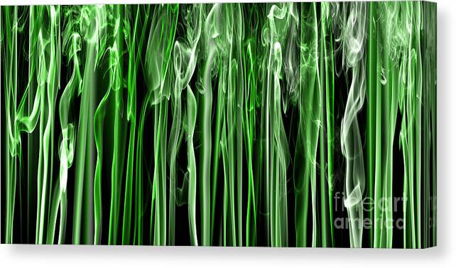 Smoke Canvas Print featuring the photograph Green Grass Smoke Photography by Sabine Jacobs