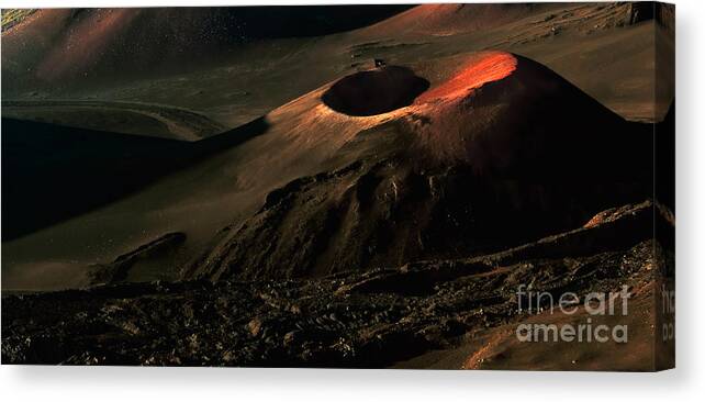 Panoramic Pictures Of Haleakala National Park Canvas Print featuring the photograph Haleakala A005172-5a by Frank Wicker