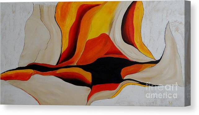 Motion Canvas Print featuring the painting In Motion by Kat McClure