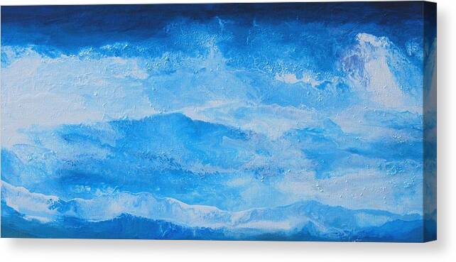 Just Canvas Print featuring the painting Just the waves by Linda Bailey