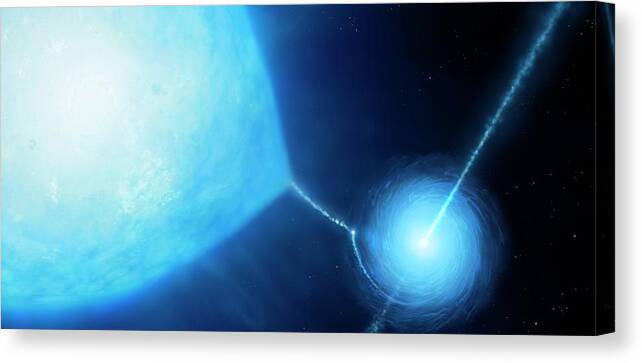 Microquasar Canvas Print featuring the photograph Microquasar X-ray Binary System by Mark Garlick