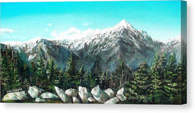 Mount Washington Canvas Print featuring the painting Mount Washington by Shana Rowe Jackson