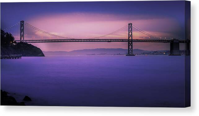 Bay Bridge Canvas Print featuring the photograph Pretty in Pink by Janet Kopper