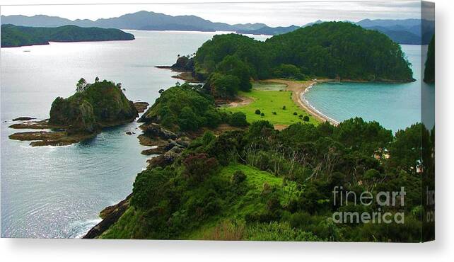 Bay Of Islands Canvas Print featuring the photograph Roberton Island by Michele Penner