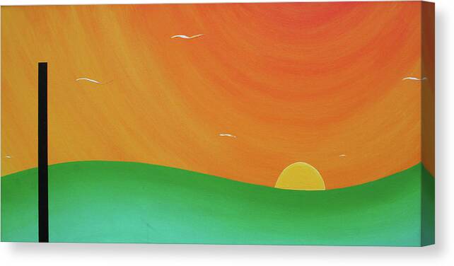 Abstract Canvas Print featuring the painting Scape by Ric Bascobert