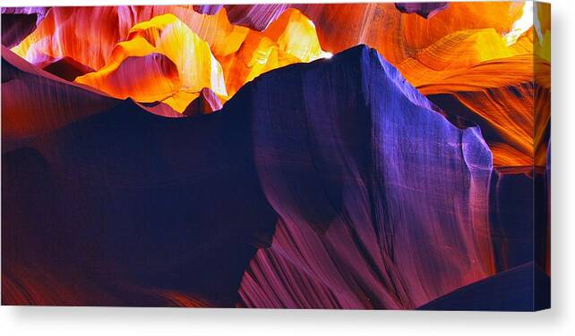 Antelope Canyon Canvas Print featuring the photograph Somewhere in America Series - Antelope Canyon by Lilia S