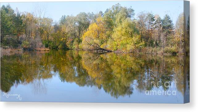 Water Canvas Print featuring the photograph Specular Reflections by Mariarosa Rockefeller