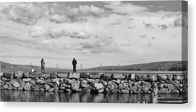 Fishing Canvas Print featuring the photograph Spring Fishing by Monroe Payne