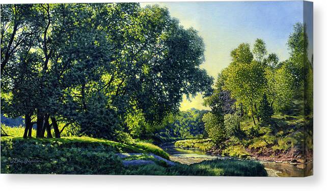 Landscape Canvas Print featuring the painting Summer Morning by Bruce Morrison