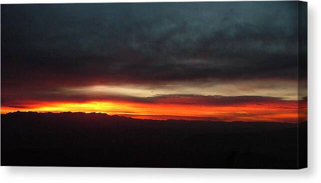Big Bend Canvas Print featuring the photograph Sunrise from the Rim 002 by Phil And Karen Rispin