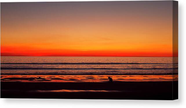 Tranquility Canvas Print featuring the photograph Sunset At Cable Beach by Timothylui1105