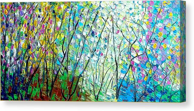 Abstract Canvas Print featuring the painting Wildflowers by Shirley Smith