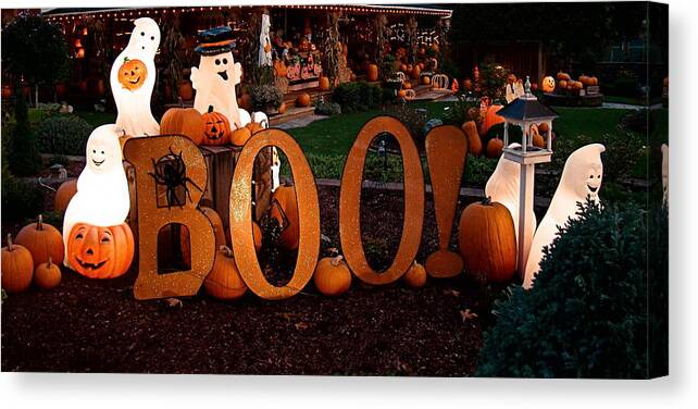 Autumn Canvas Print featuring the photograph BOO by Nick Kloepping