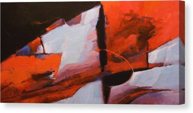 Abstract Painting Canvas Print featuring the painting Not Far Now by Shawn Shea