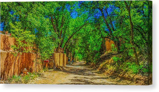 Santa Fe Canvas Print featuring the photograph Road to Santa Fe by Ken Stanback