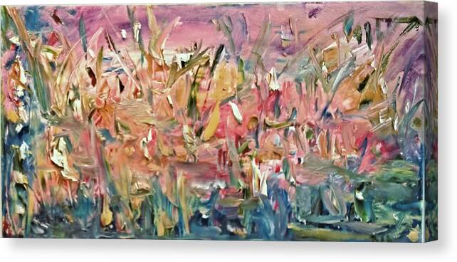 Abstract Canvas Print featuring the painting Sarasota Marsh by Beverly Smith