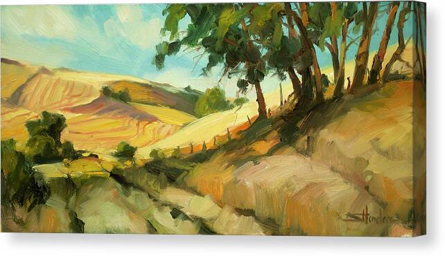 Landscape Canvas Print featuring the painting August #2 by Steve Henderson