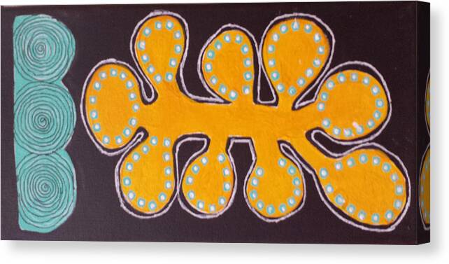 Aboriginal Canvas Print featuring the painting Aboriginal #4 by Elise Boam