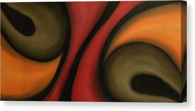 Abstract Canvas Print featuring the painting Abstract by Edwin Alverio