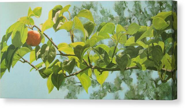 Trees Canvas Print featuring the painting Apple A Day by Karen Ilari