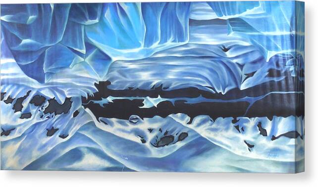 Sea Ice Cycle Canvas Print featuring the painting Arctic Freeze by Ruben Archuleta - Art Gallery