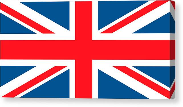 United Kingdom Canvas Print featuring the painting British Flag by English School