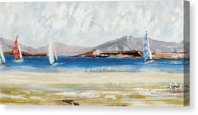 Writermore Canvas Print featuring the mixed media Cape Sailing by Writermore Arts