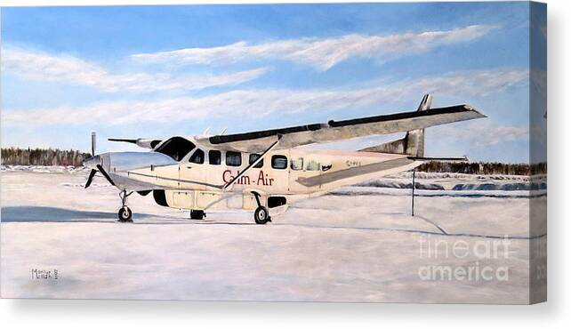 Cessna 208 Caravan Canvas Print featuring the painting Cessna 208 Caravan by Marilyn McNish