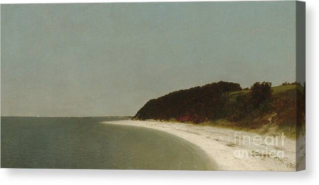 Beach Canvas Print featuring the painting Eaton's Neck, Long Island, 1872 by John Frederick Kensett