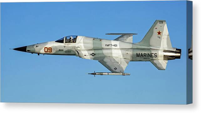 F-5n Tiger Ii Canvas Print featuring the photograph F-5N Tiger II by Mountain Dreams